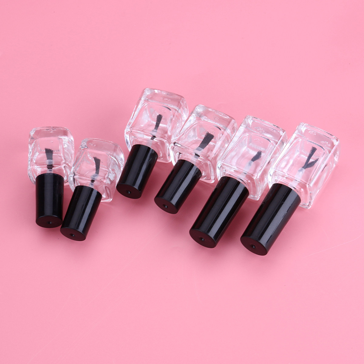 Glass Container Set - 6Pcs Empty Nail Polish Bottles Set