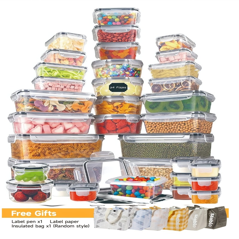 Glass Container Set - 48PCS BPA-Free Food Storage Set –
