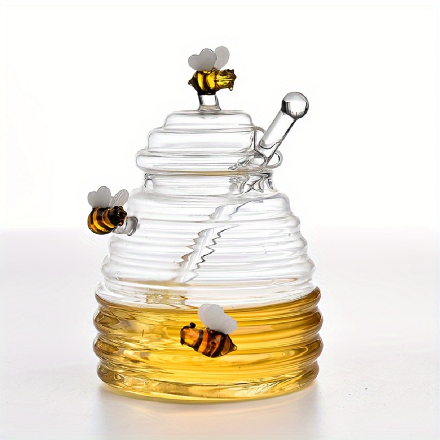 Glass Honey Jar with Dipper &  - огляд і ціна Meal Prep Glass Containers