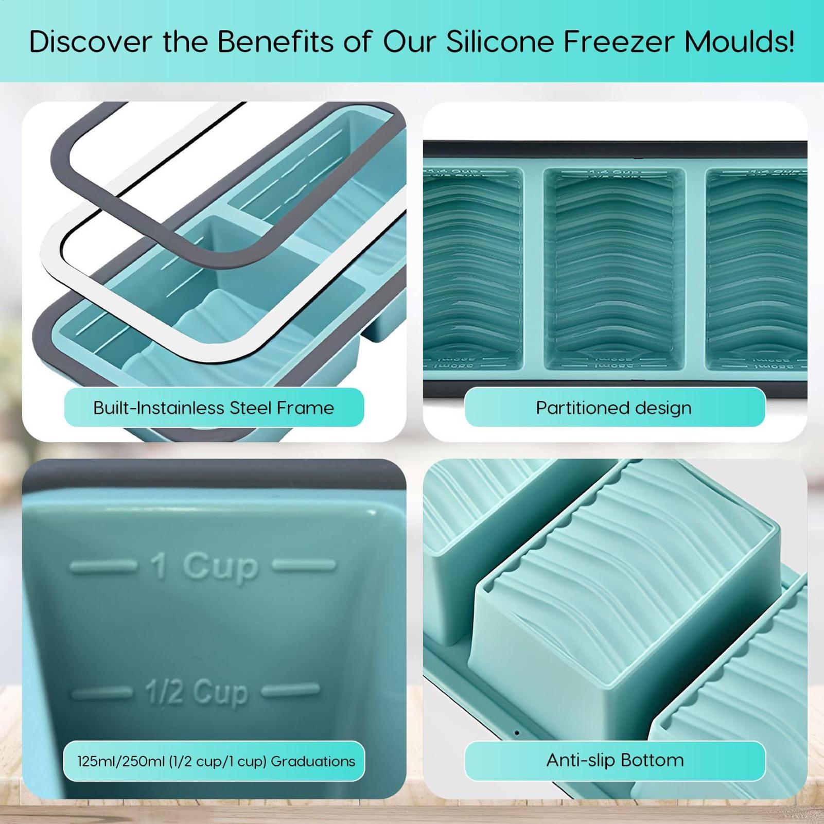 Silicone Freezer Molds Easy Re - огляд і ціна Meal Prep Menu