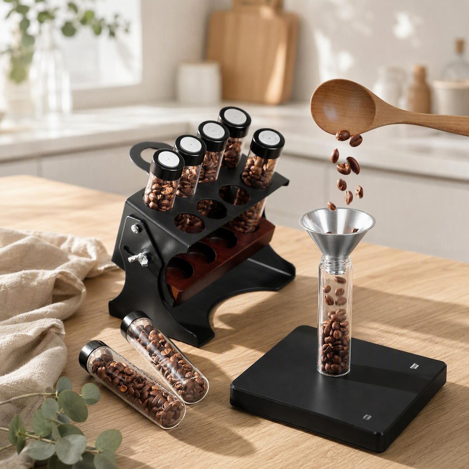 Coffee Bean Tubes Mini Glass A - огляд і ціна Glass Container Set