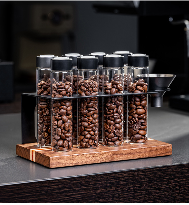 Sealed Glass 12Tubes Coffee Be - огляд і ціна Glass Container Set