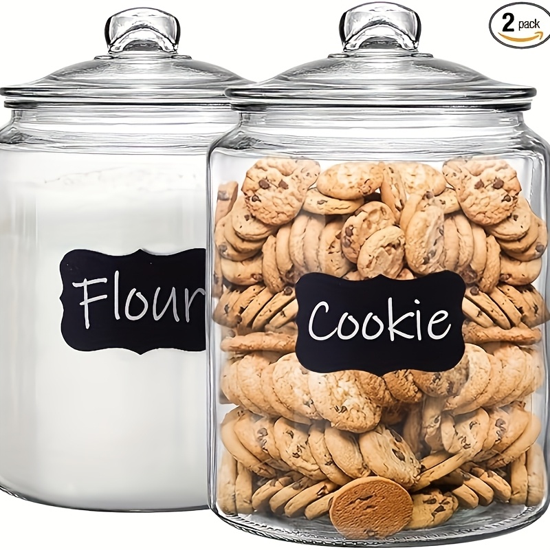 2pcs Glass Pantry Jar with Cla - огляд і ціна Glass Container Set