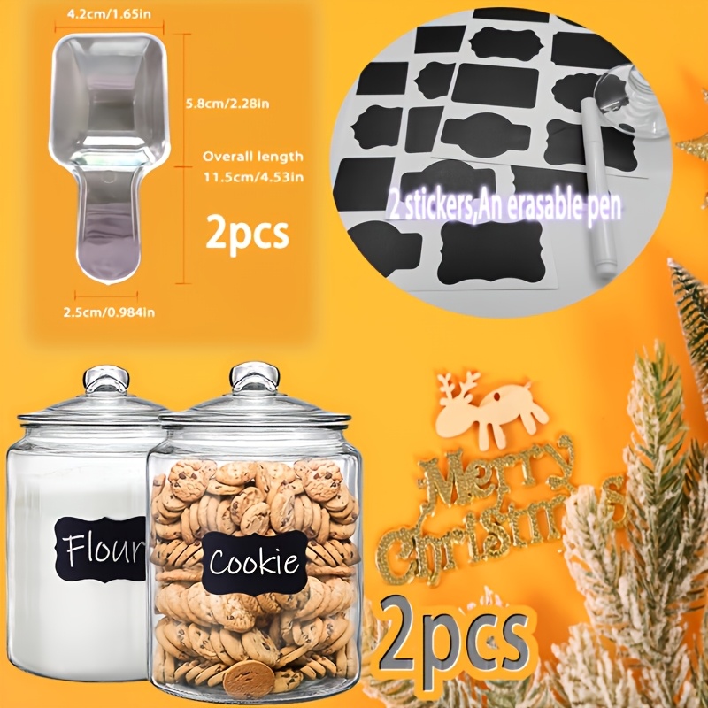 2pcs Glass Pantry Jar with Cla - огляд і ціна Glass Container Set