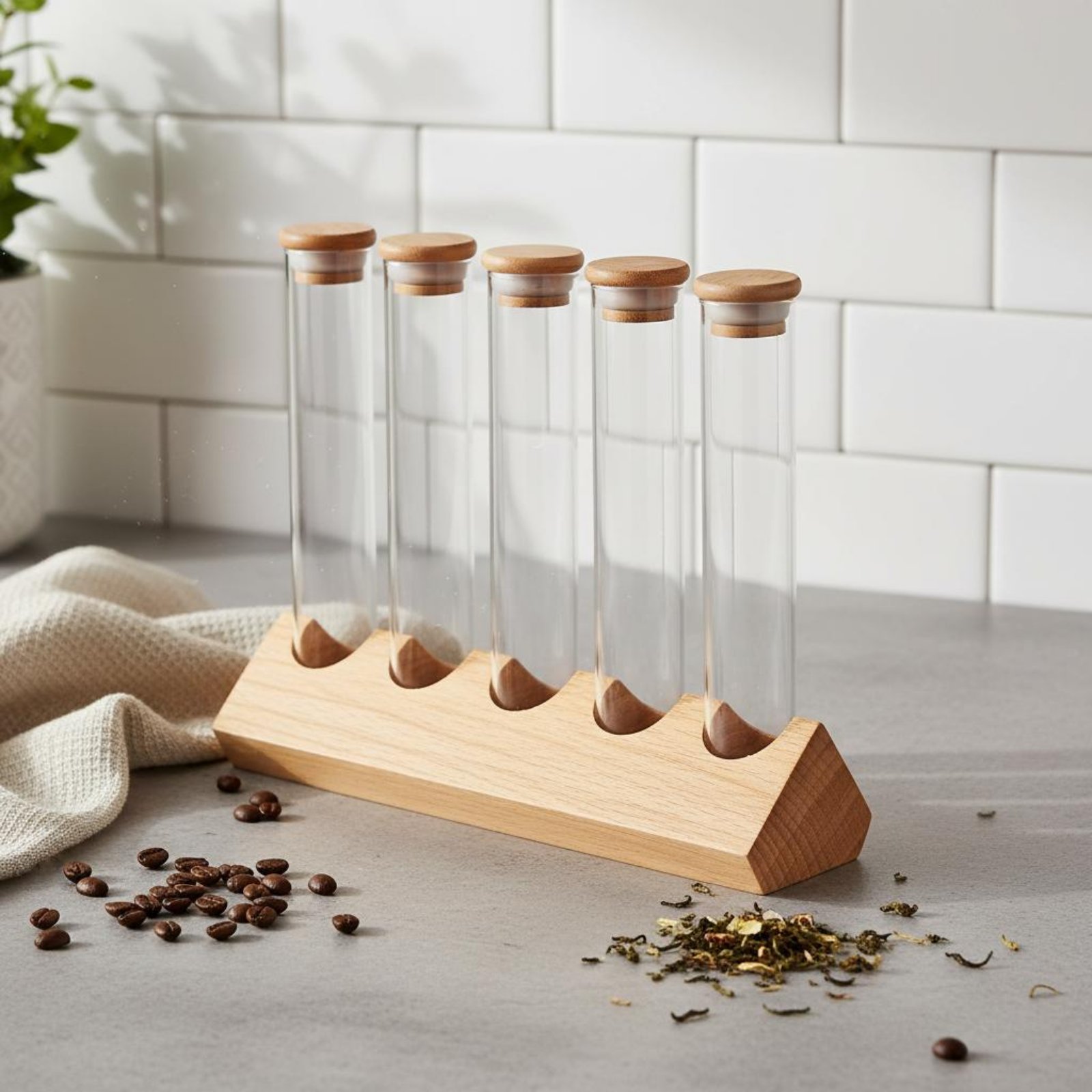 Glass Tube Container Set with  - огляд і ціна Glass Container Set