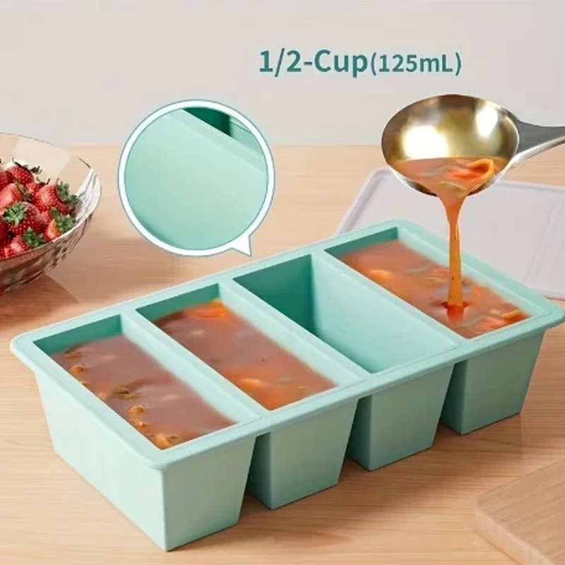 Stackable Silicone Freezer Tra - огляд і ціна Meal Prep Menu