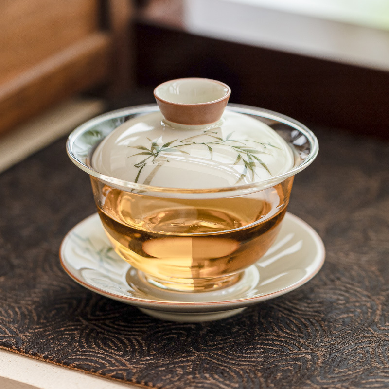 Hand Painted Bamboo Gaiwan For - огляд і ціна Glass Container Set