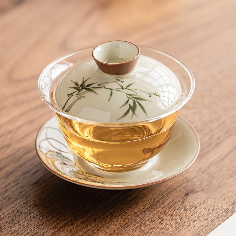 Hand Painted Bamboo Gaiwan For - огляд і ціна Glass Container Set