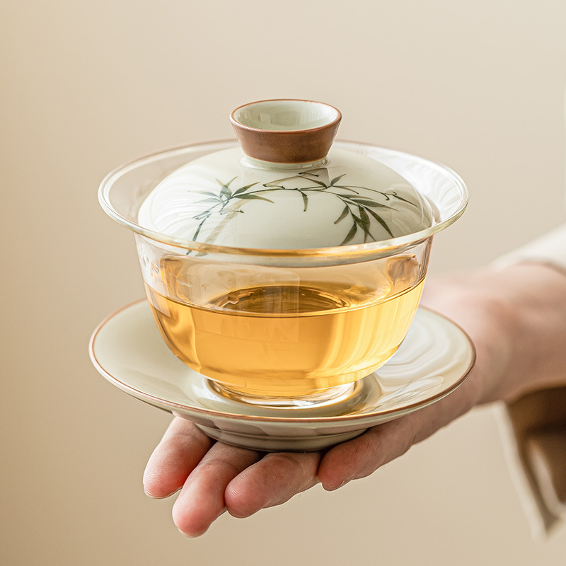 Hand Painted Bamboo Gaiwan For - огляд і ціна Glass Container Set