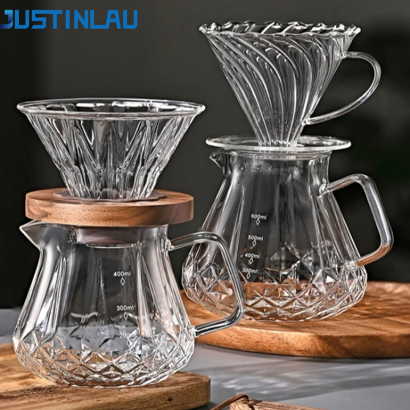 JUSTINLAU Hand Drip Coffee Pot - огляд і ціна Glass Container Set