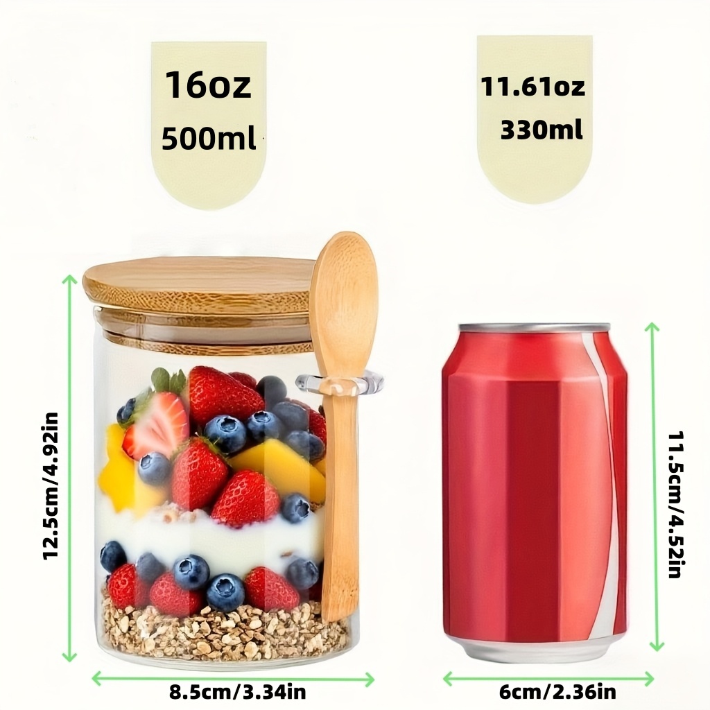 1/2/4/8Pcs Oatmeal Glass Cup S - огляд і ціна Meal Prep Glass Containers