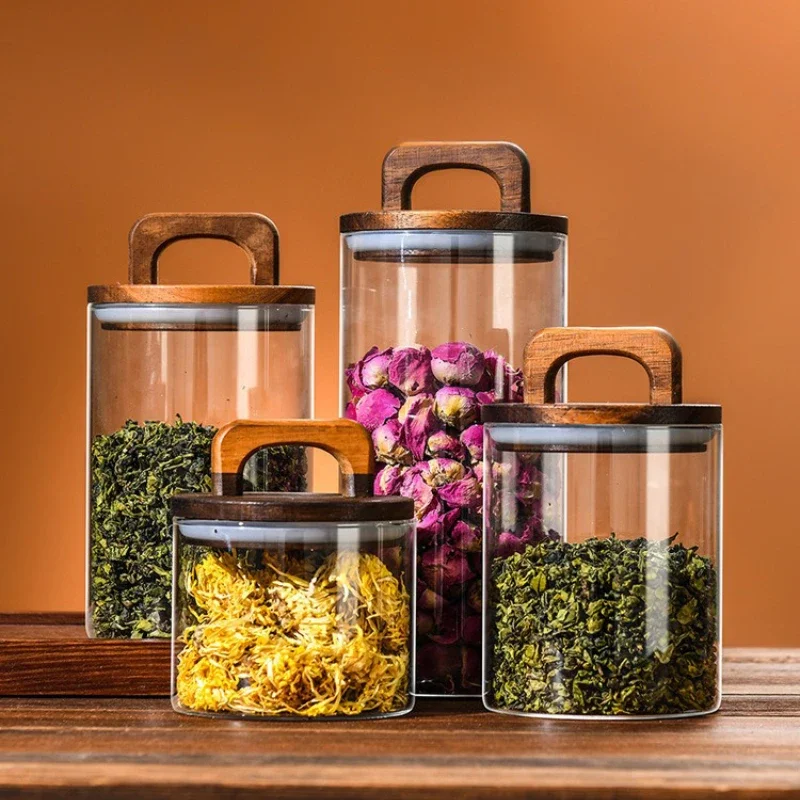 Clear Glass Jar with Bamboo Li - огляд і ціна Meal Prep Glass Containers