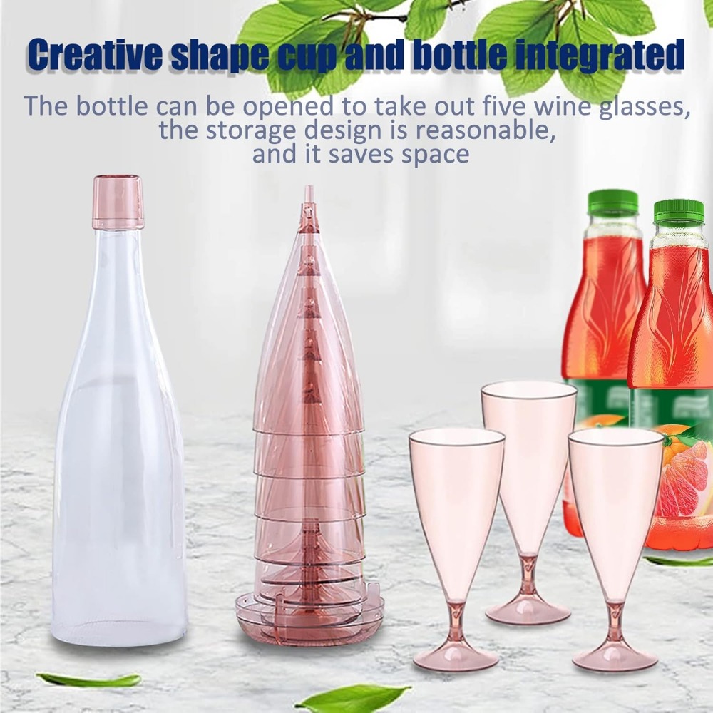 New Plastic Foldable Champagne - огляд і ціна Glass Container Set