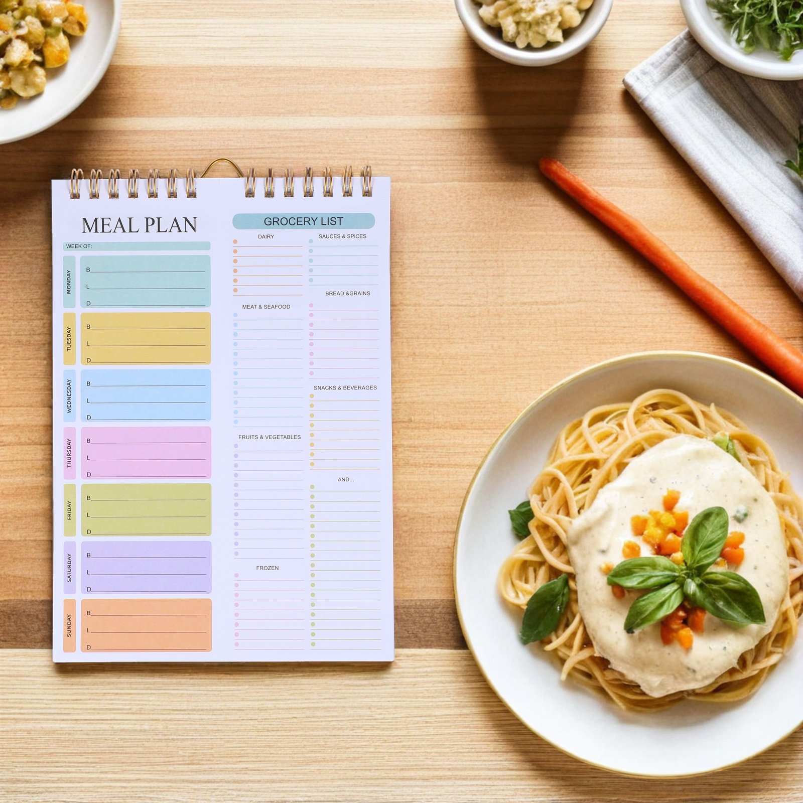 A5 Spiral Weekly Meal Planner  - огляд і ціна Meal Prep Menu