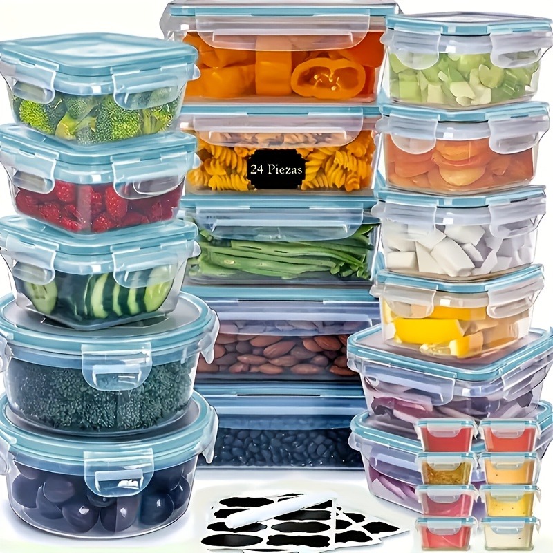 48PCS BPA-Free Food Storage Se - огляд і ціна Glass Container Set