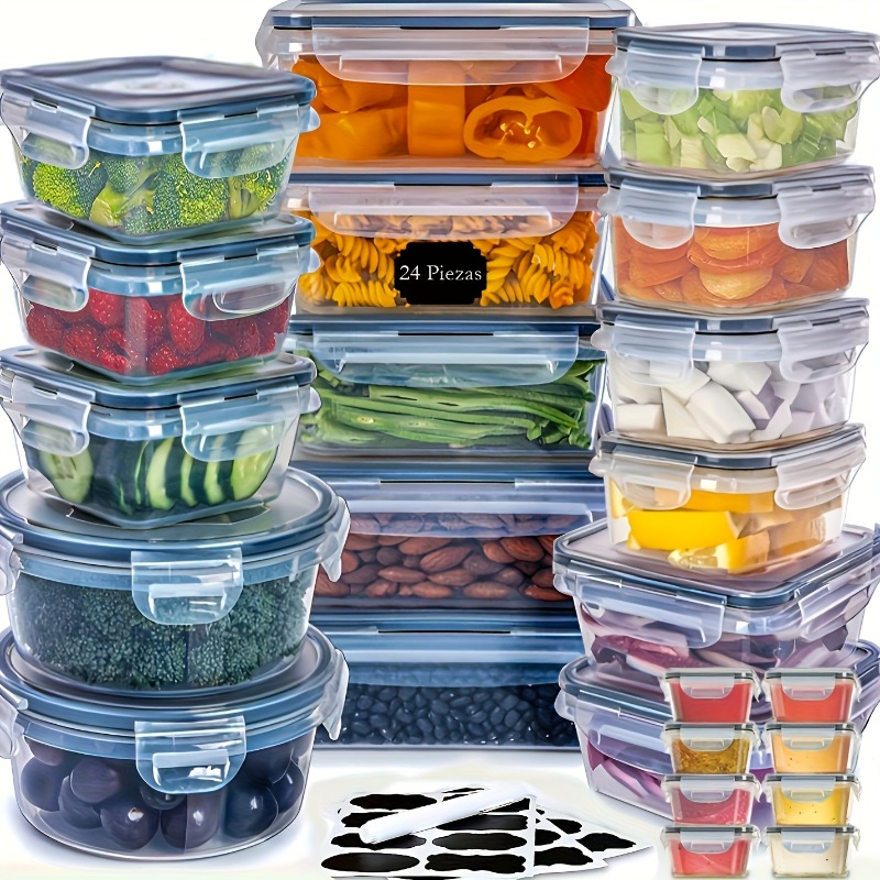 48PCS BPA-Free Food Storage Se - огляд і ціна Glass Container Set